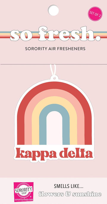 Kappa Delta - Rainbow Air Freshener - 2/Pack - Flowers & Sunshine Scent