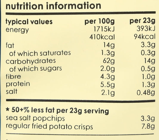 Popchips Sea Salt Chips, 85G