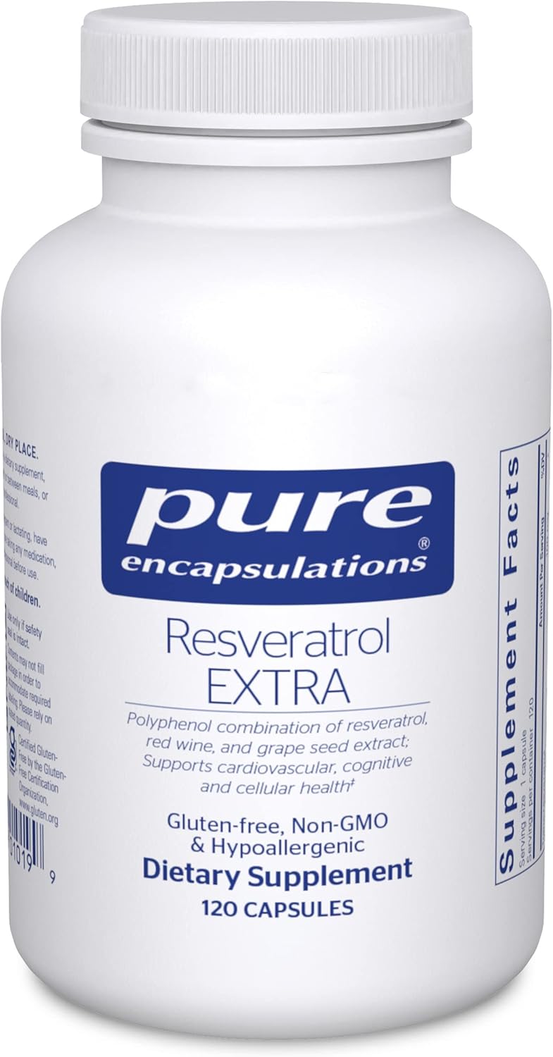 Pure Encapsulations Resveratrol Extra - 100 Mg Trans-Resveratrol - For Healthy Cellular & Cardiovascular Function* - Antioxidants Supplement - Non-Gmo & Gluten Free - 120 Capsules