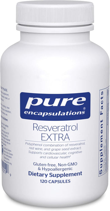 Pure Encapsulations Resveratrol Extra - 100 Mg Trans-Resveratrol - For Healthy Cellular & Cardiovascular Function* - Antioxidants Supplement - Non-Gmo & Gluten Free - 120 Capsules