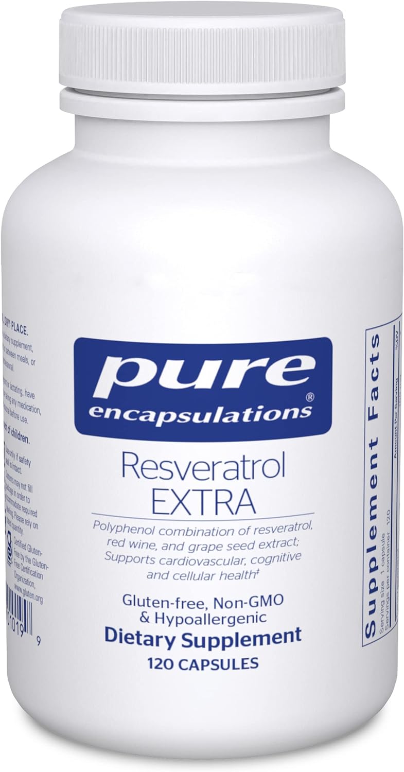 Pure Encapsulations Resveratrol Extra | Supplement To Support Healthy Cellular And Cardiovascular Function* | 120 Capsules