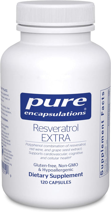 Pure Encapsulations Resveratrol Extra | Supplement To Support Healthy Cellular And Cardiovascular Function* | 120 Capsules