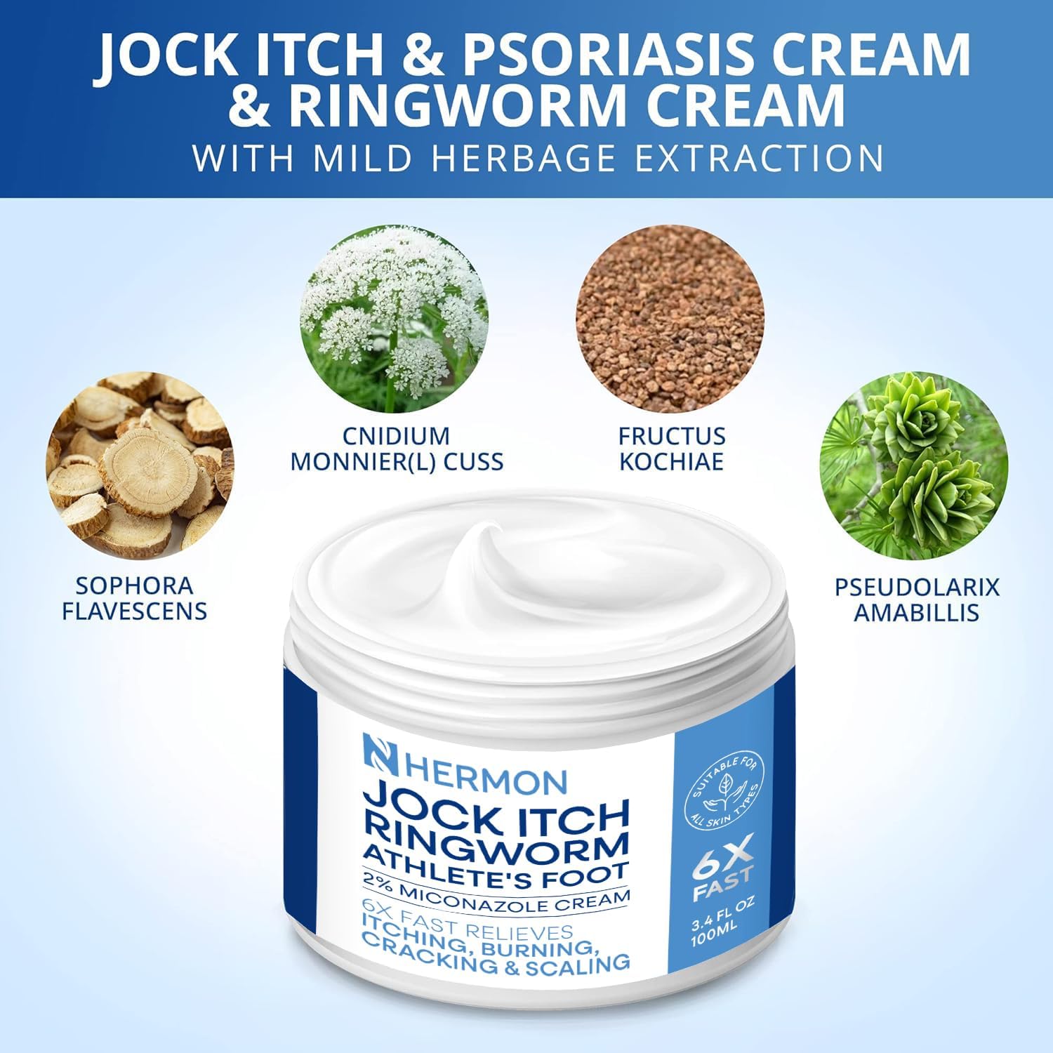 Jock Itch Antifungal Cream, Ringworm Treatment For Humans, Psoriasis Treatment, Psoriasis Scalp Treatment, Ringworm Cream For Humans, Foot & Body Balm, Provides Soothing Relief-100G : Health & Household