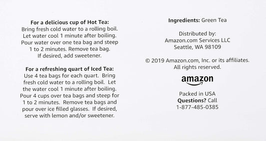 Amazon Brand - Happy Belly Green Tea Bags, 40 Count (Pack Of 2)