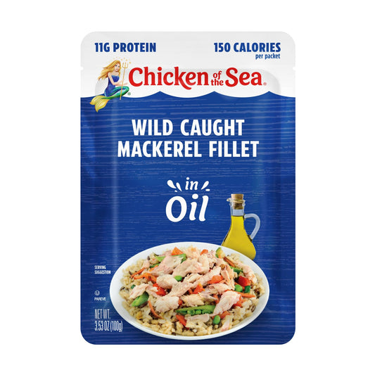 Chicken of the Sea Mackerel Wild Caught, 3.53-Ounce Packets (Pack of 24)