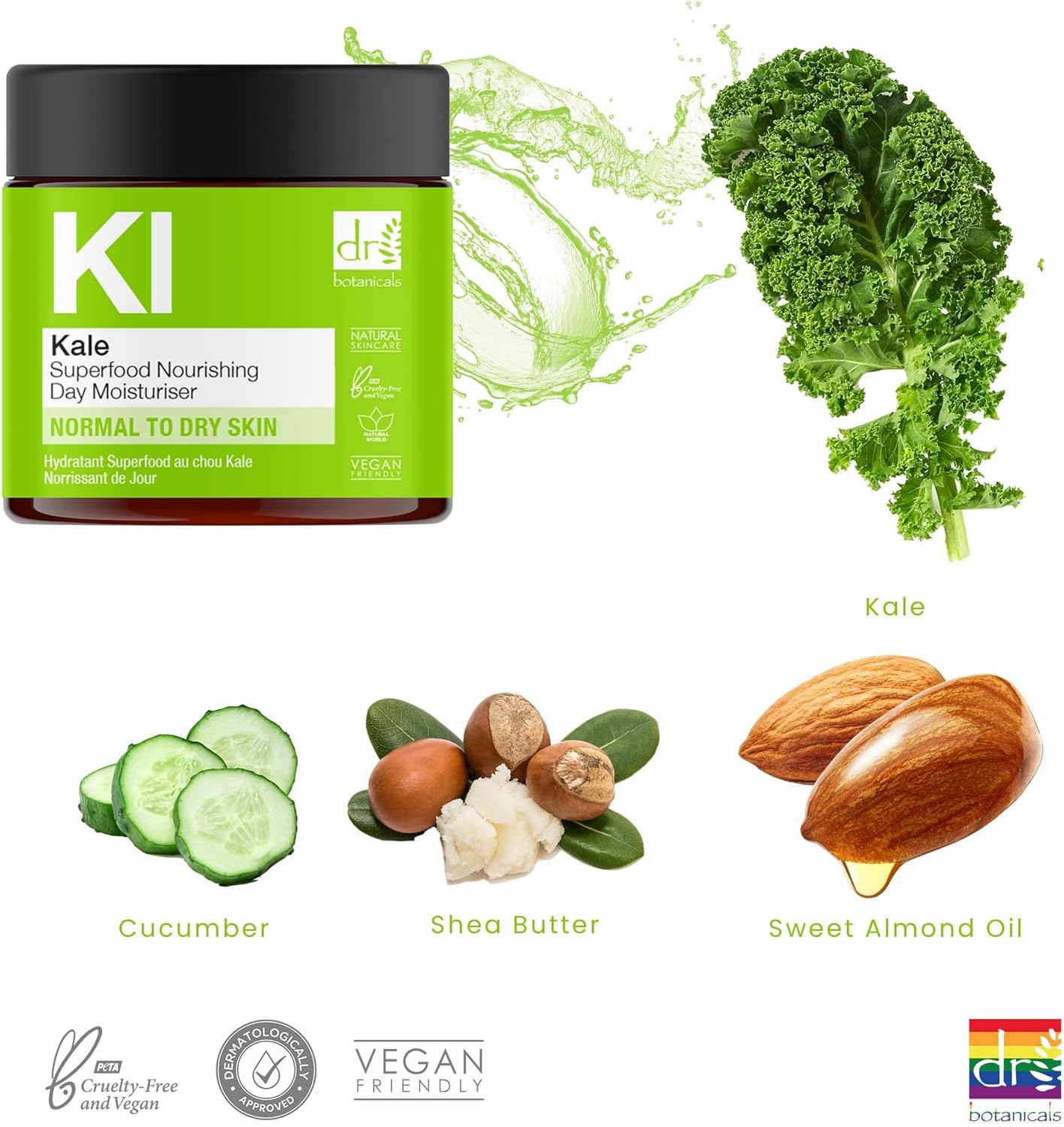 The Apothecary Collection by Dr Botanicals Kale Superfood Nourishing Day Moisturiser 50ml : Amazon.co.uk: Beauty