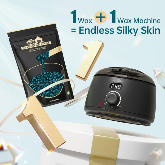 Lifestance L2 Digital Wax Machine + 1Lb Jasmine Hard Wax Beads