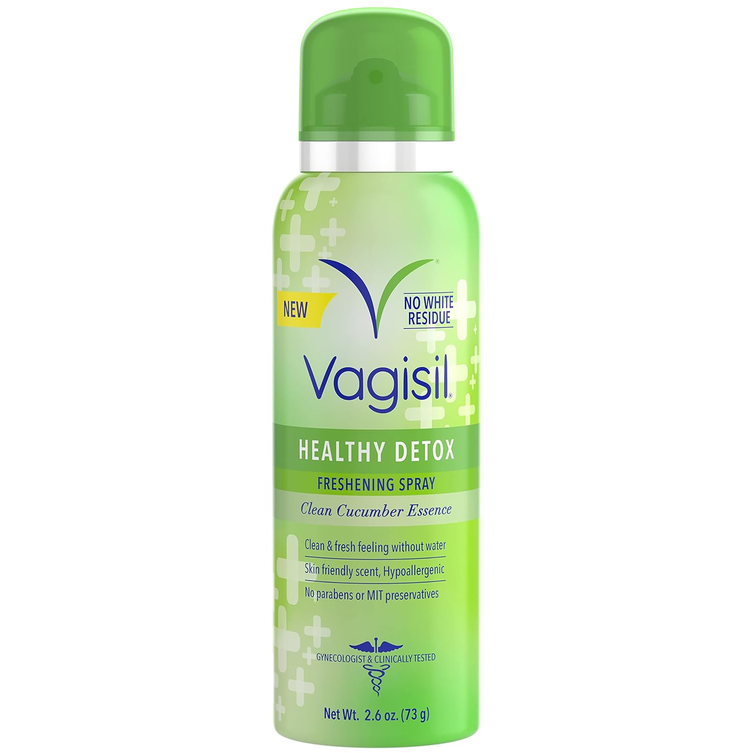 Vagisil Healthy Detox Freshening Spray for Feminine Hygiene, Gynecologist Tested, Paraben Free, Clean Cucumber Essence, 2.6 oz (Pack of 1)