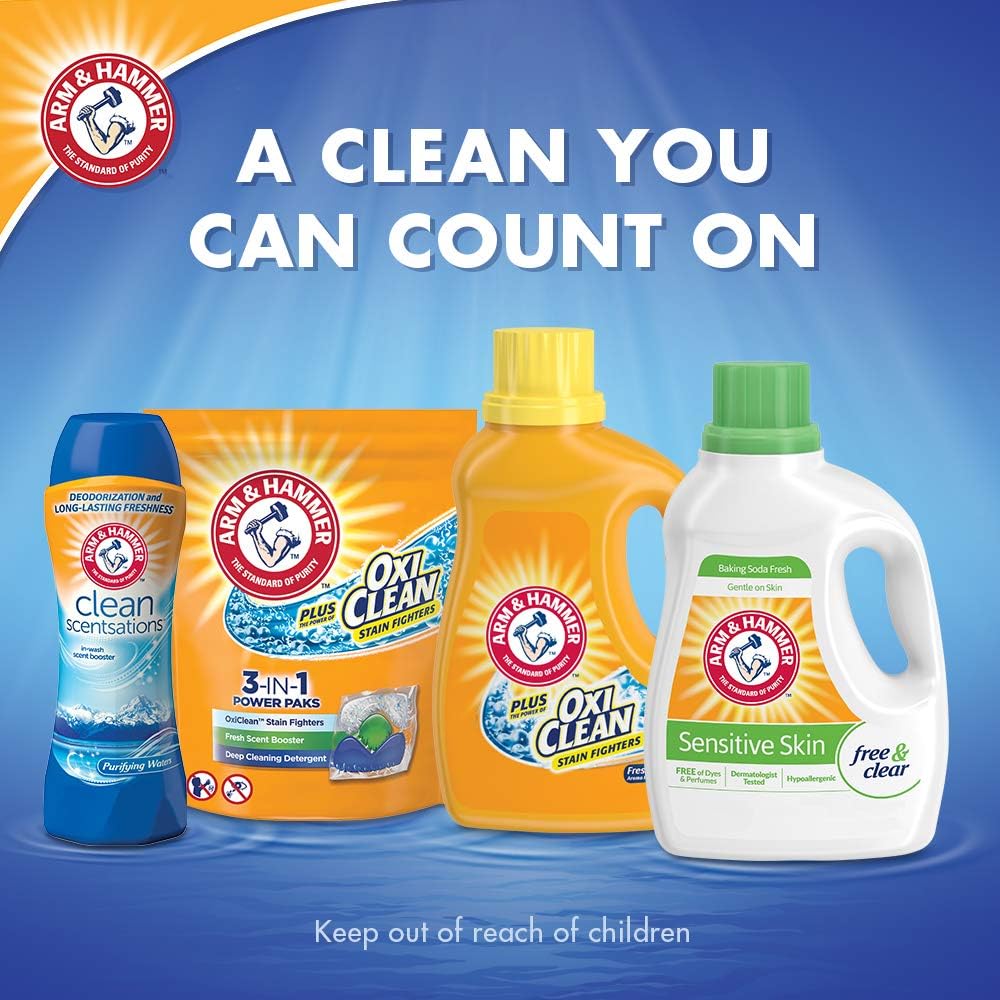 Arm & Hammer In-Wash Scent Booster, Purifying Waters, 24 oz, Pack of 4 : Health & Household