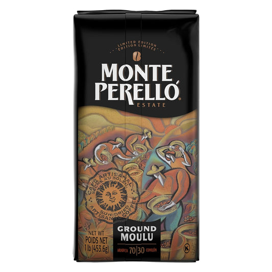 Monte Perelló, 16 oz Bag (1 LB/ 453.6 g), Ground Coffee, Medium Roast - Product from the Dominican Republic (Pack of 1)