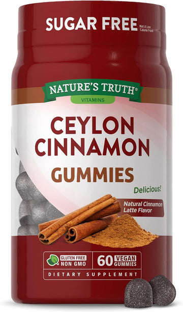 Nature'S Truth Ceylon Cinnamon Gummies | 2000Mg | 60 Count | Vegan, Non-Gmo & Gluten Free Supplement | Sugar Free