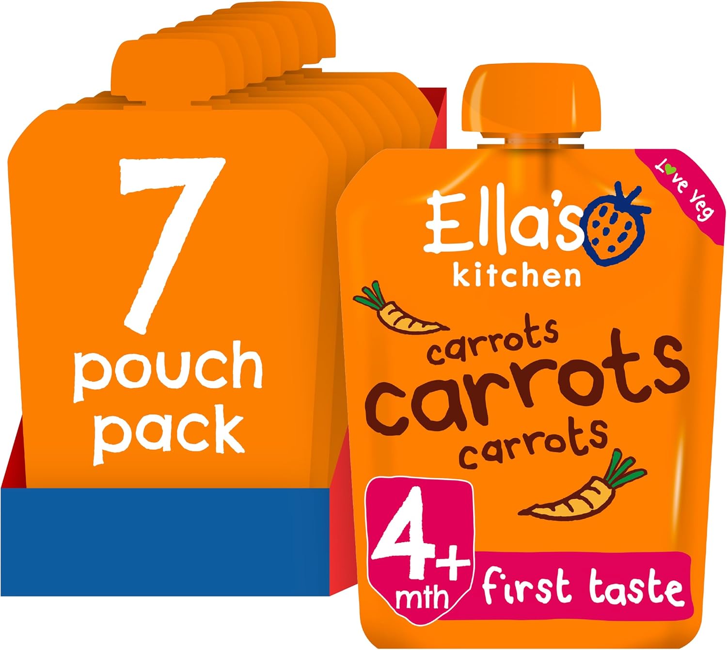 Ella's Kitchen Organic Smooth Carrots, 70 g (Pack of 7) : Amazon.co.uk: Grocery