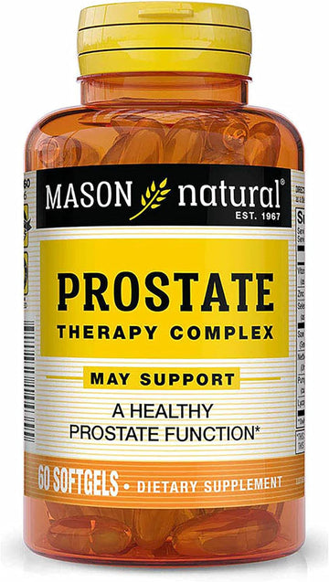 MASON NATURAL Prostate Therapy Complex with Saw Palmetto, Nettle Root & Pumpkin Seed Oil - Supports a Healthy Prostate Function*, 60 Softgels