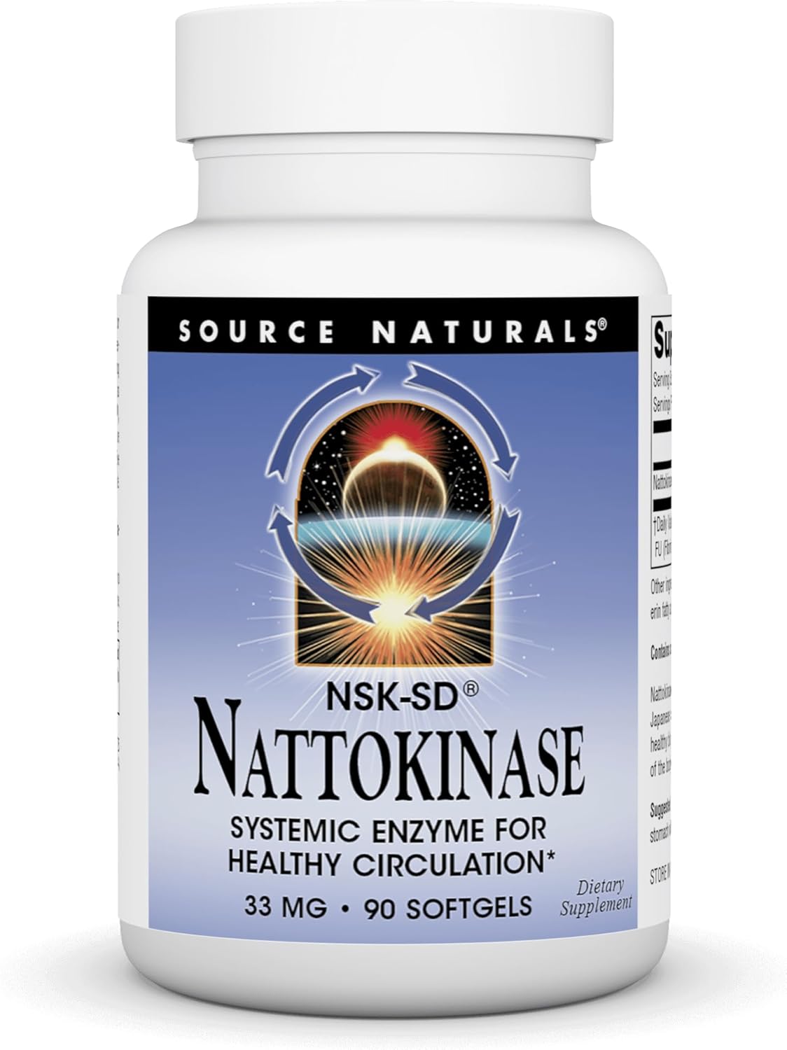 Source Naturals Nattokinase 33 Mg Systemic Enzyme For Healthy Circulation - 90 Softgels