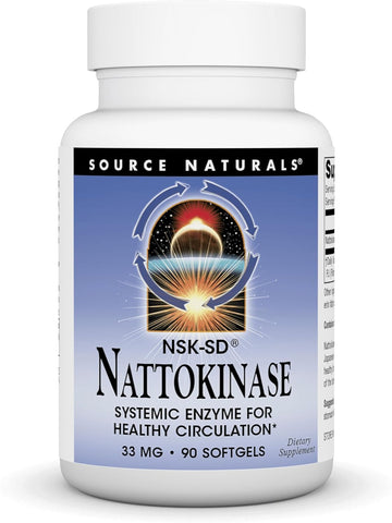 Source Naturals Nattokinase 33 Mg Systemic Enzyme For Healthy Circulation - 90 Softgels