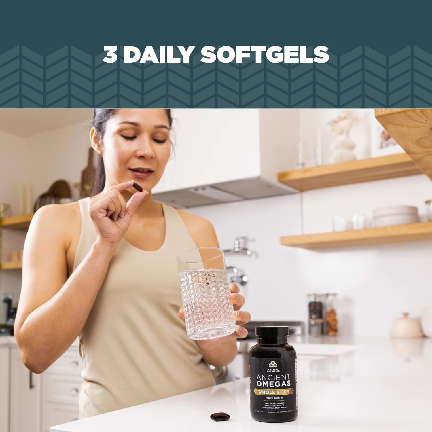 Ancient Nutrition Ancient Omegas Whole Body - Ala, Dha, Epa, Eta From Wild Caught Fish - 90 Capsules : Health & Household