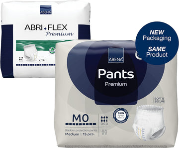 Abena Pants Premium Pull-Up Incontinence Pants, Eco-Labelled Incontinence Pants for Men & Women, Discreet, Protective, Breathable, Comfortable - Medium 0, 80-110cm Waist, 900ml Absorbency, 15PK