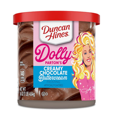 Duncan Hines Dolly Parton's Favorite Chocolate Buttercream Flavored Cake Frosting, 16 oz