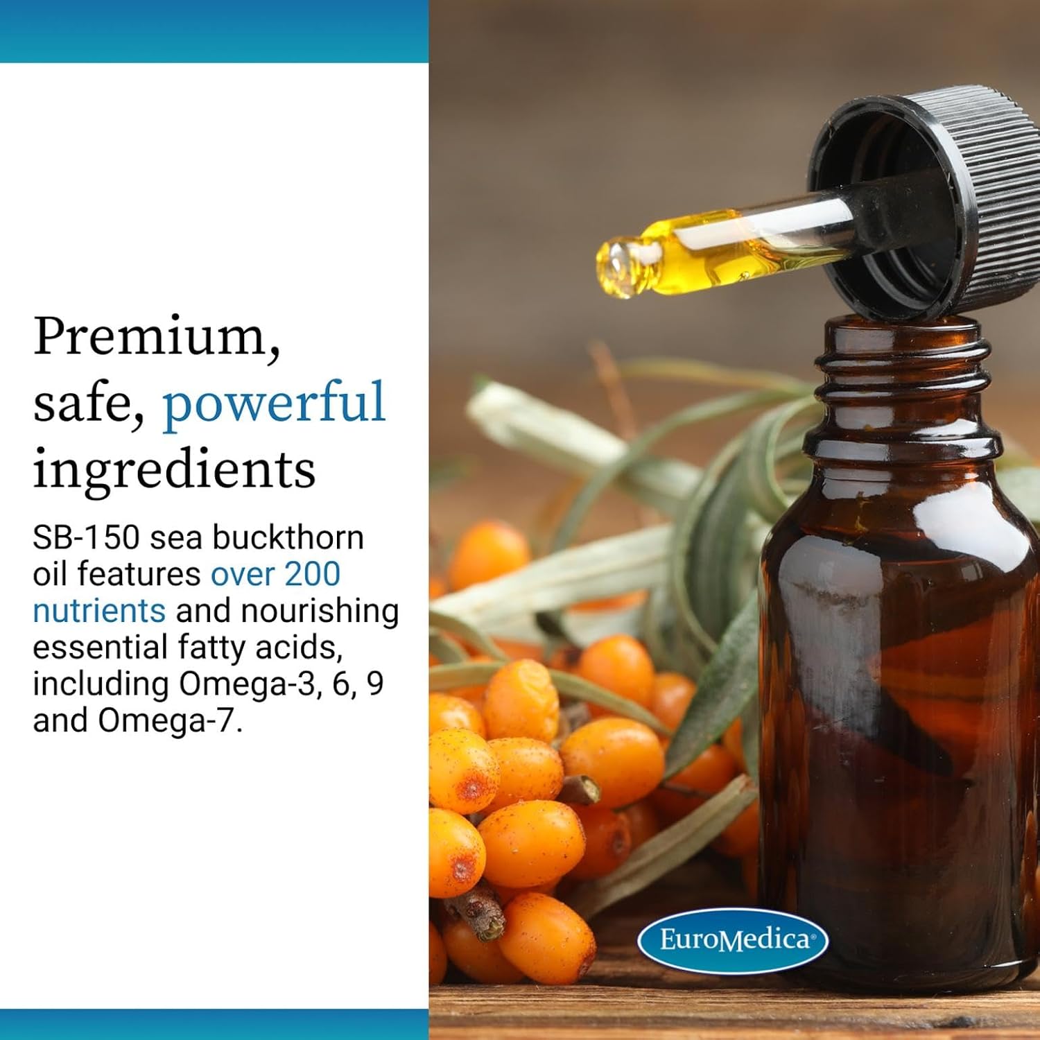 Euromedica Prohydra-7 - Dietary Supplement With Essential Fatty Acids - Nutritional Supplement To Support Skin Health With Sea Buckthorn, Berry Pulp & Seed Oil - 60 Softgels : Health & Household
