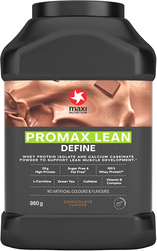 Maxinutrition - Promax Lean, Chocolate - Whey Protein Powder For Lean Muscle Development – Sugar Free, Fat Free, 28G Protein, 128 Kcal Per Serving, 980G