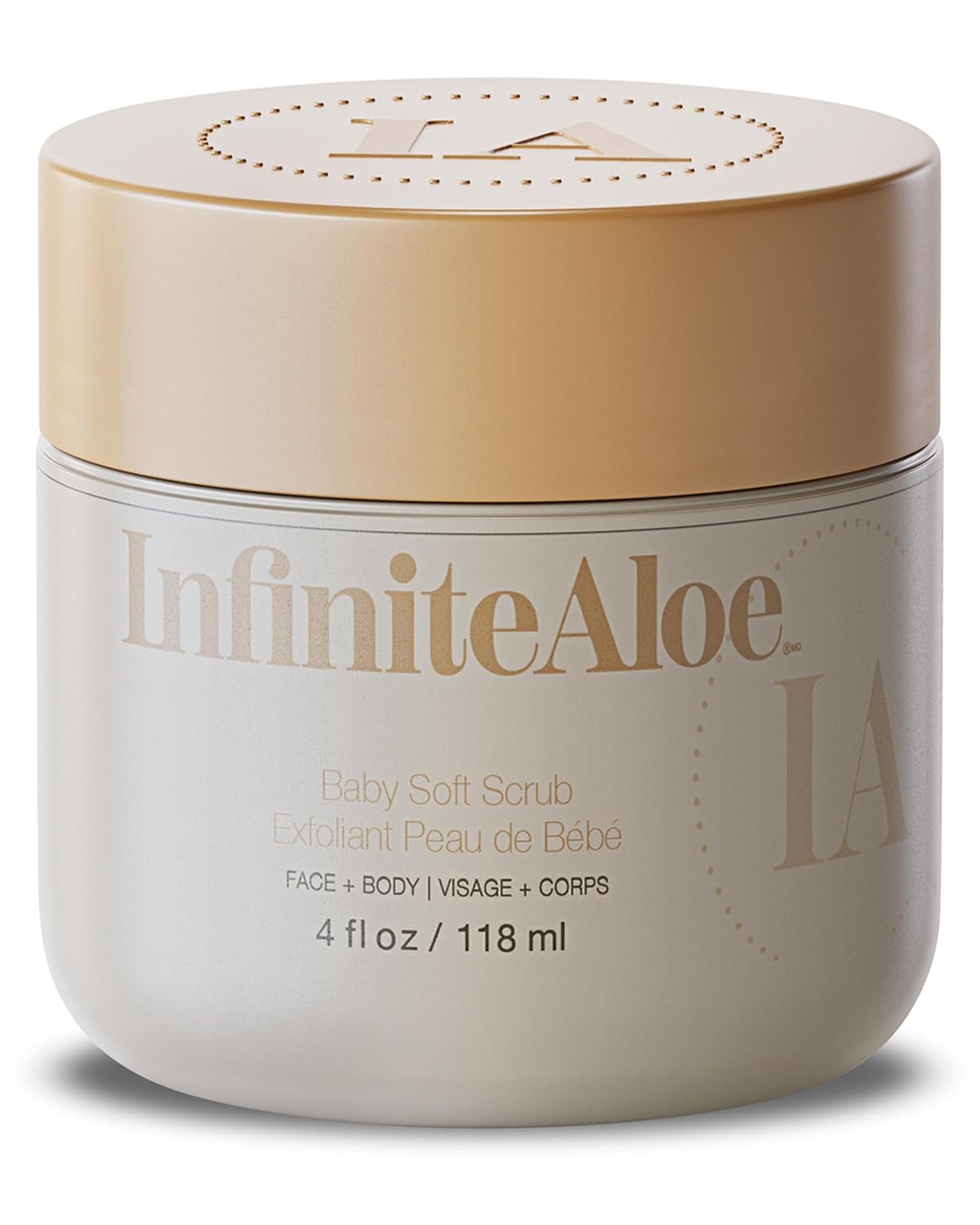 Infinitealoe Baby Soft Scrub, Aloe Vera Based Face And Body Scrub – Exfoliating And Moisturizing – 4Oz