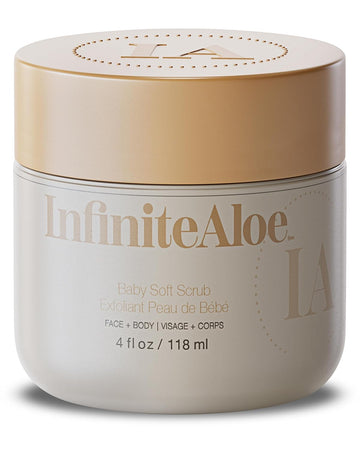 Infinitealoe Baby Soft Scrub, Aloe Vera Based Face And Body Scrub – Exfoliating And Moisturizing – 4Oz