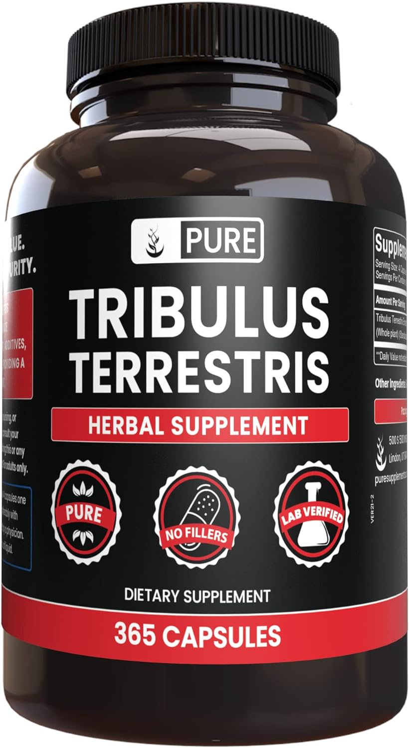 Pure Original Ingredients Tribulus Terrestris, No Magnesium Or Rice Fillers, Always Pure, Lab Verified (365 Capsules)