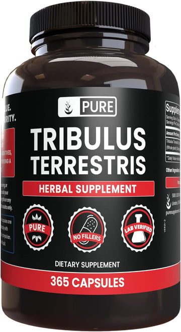 Pure Original Ingredients Tribulus Terrestris, No Magnesium Or Rice Fillers, Always Pure, Lab Verified (365 Capsules)