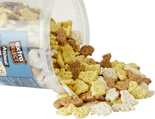 Extra Select 3 Colour Animal Figure Dog Treat Biscuits in a 3ltr Bucket (approx 420 biscuits)?01SBT17