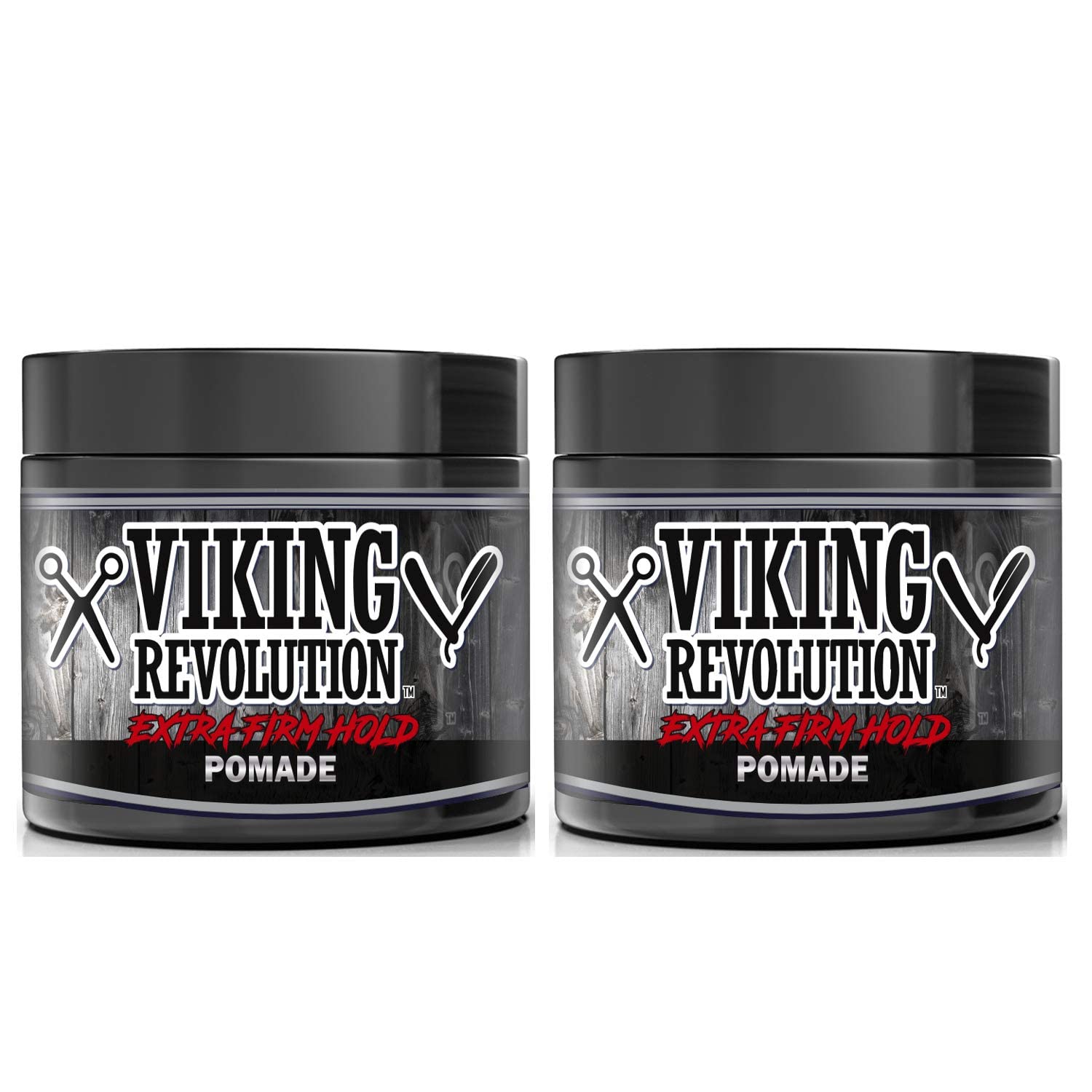 Viking Revolution Extreme Hold Pomade For Men – Style & Finish Your Hair (2 Pack)