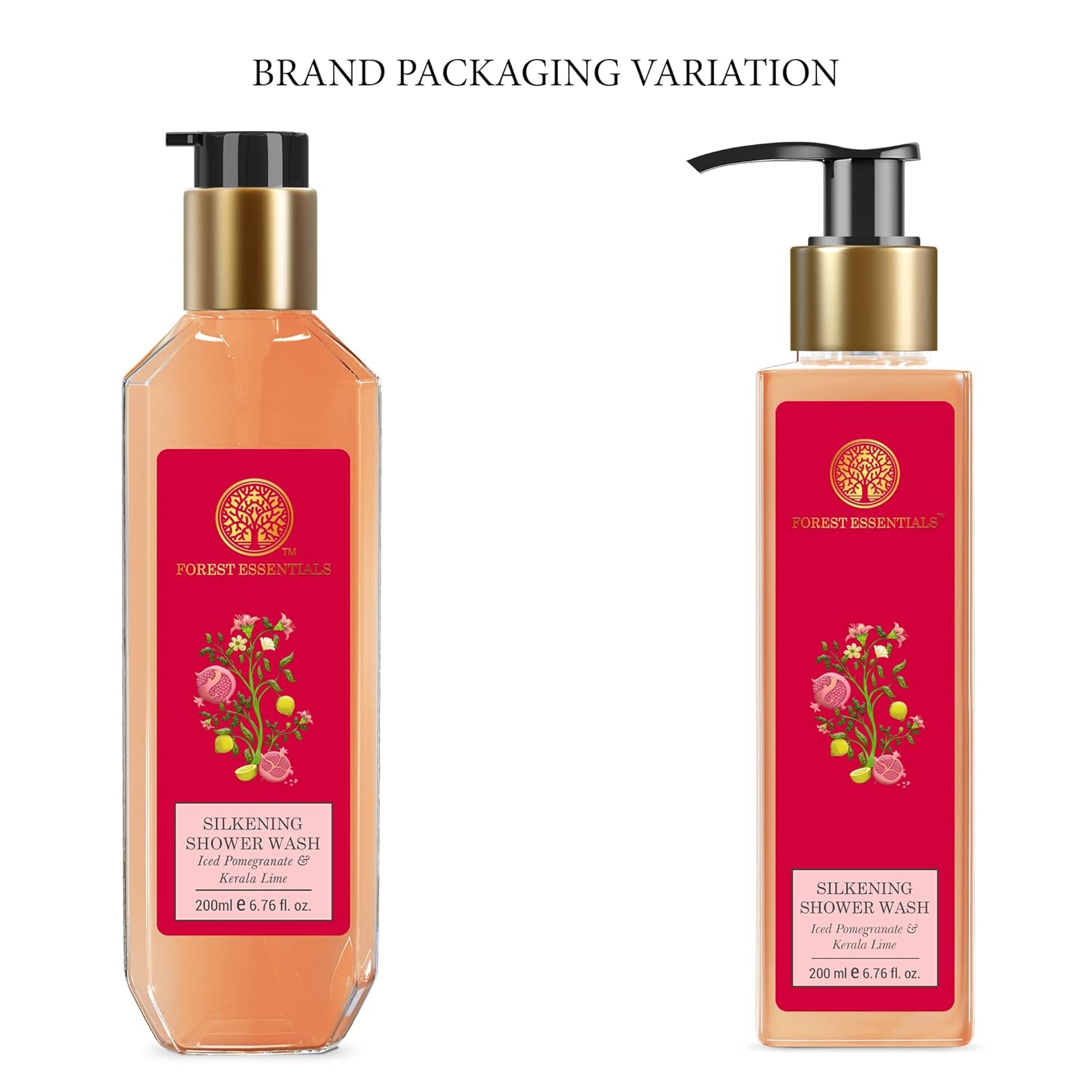 Forest Essentials Silkening Shower Wash, Iced Pomegranate With Fresh Kerala Lime, 200Ml : Beauty & Personal Care