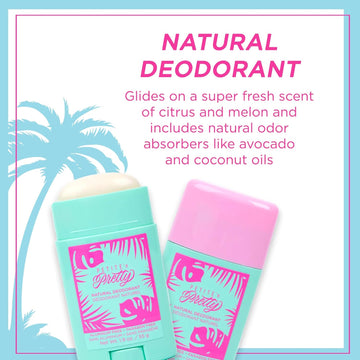 Petite 'N Pretty 2-Pack Natural Deodorant For Kids, Tweens, Teens - Hypoallergenic, Aluminum Free, Lightly Scented - Pediatrician & Dermatologist Approved, Made In The Usa