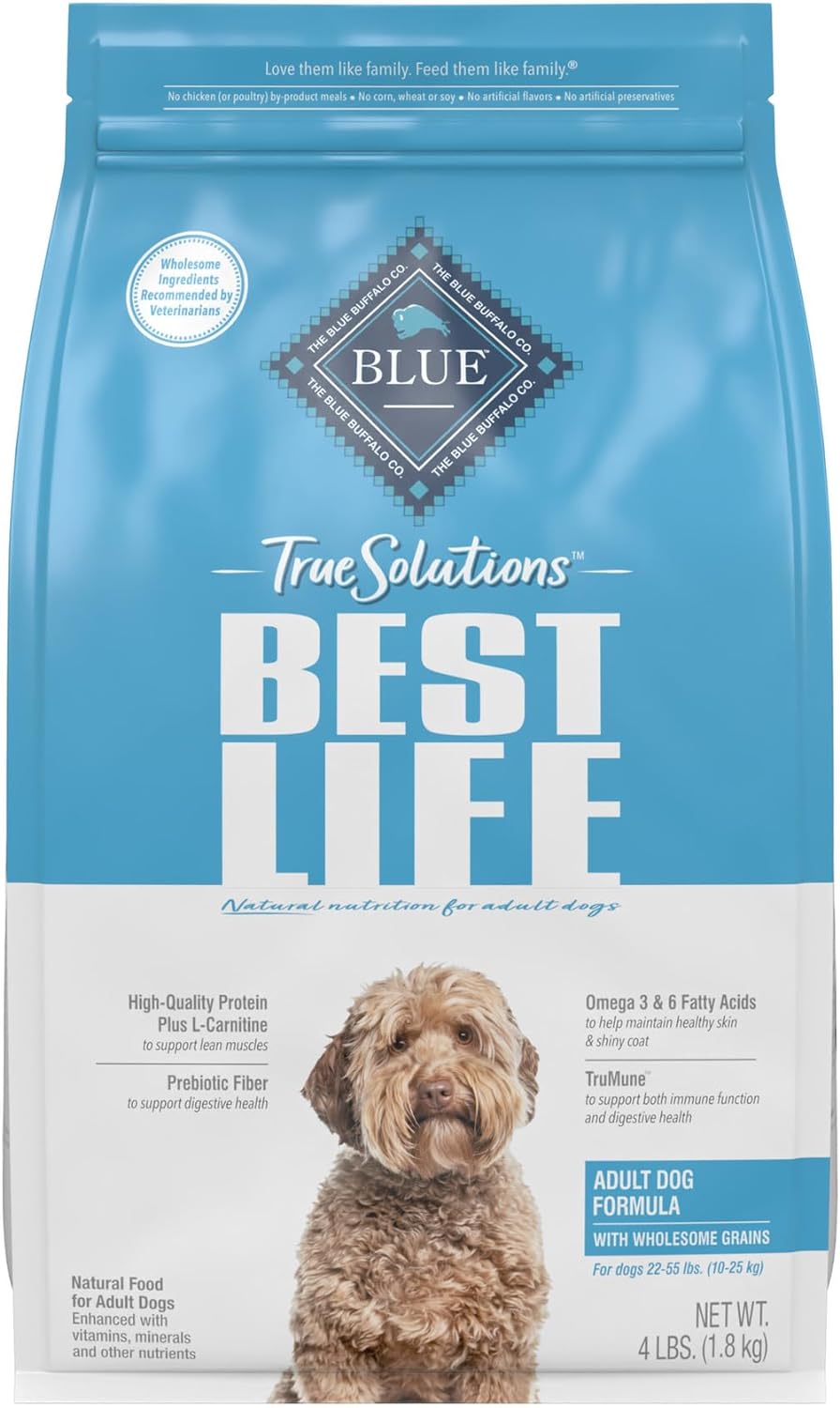 Blue Buffalo True Solutions Best Life Natural Medium Breed Adult Dry Dog Food, Chicken 4-Lb