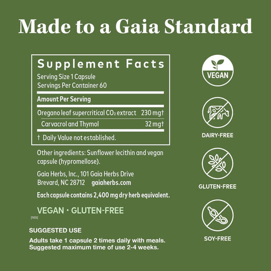 Gaia Herbs Oil Of Oregano - Immune And Antioxidant Support Supplement - 60 Vegan Liquid Phyto-Capsules & Black Seed Oil - Lung, Respiratory, And Antioxidant Support - 60 Vegan Liquid Phyto-Capsules (2