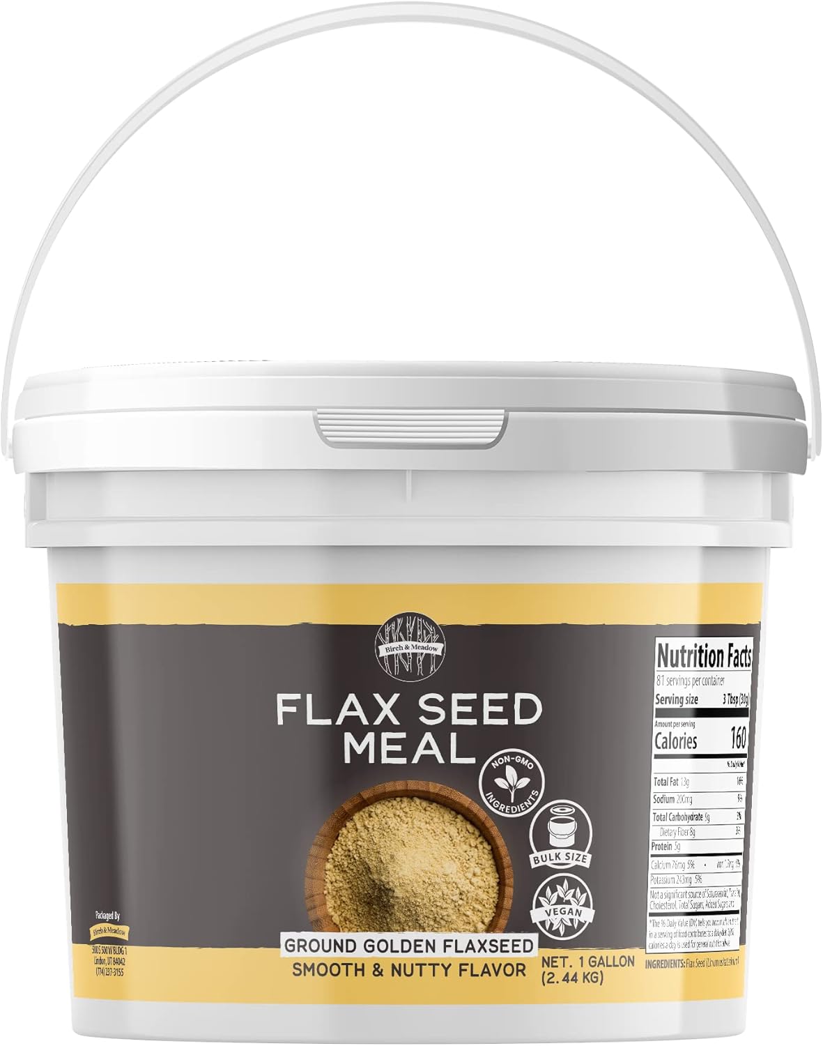 BIRCH & MEADOW Flax Seed Meal & Chia Seeds Bundle, 1 Gallon Each, Versatile Ingredients, Oatmeal & Smoothies, Flavorful : Grocery & Gourmet Food