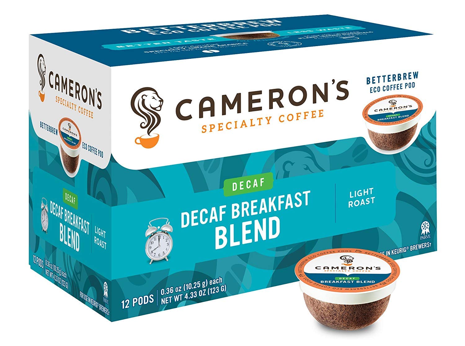 Cameron'S Coffee Single Serve Pods, Decaf Breakfast Blend, 12 Count (Pack Of 6)