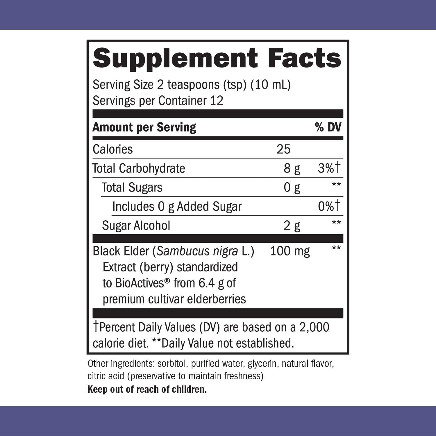 Nature's Way Sambucus Sugar-Free Elderberry Syrup, Traditional Immune Support*, 4 Oz : Health & Household