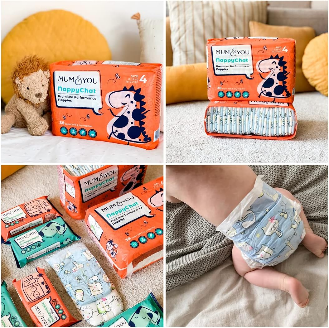 Bulk Size 4 Nappy & Baby Wet Wipe Multi-Pack Bundle (152 Eco-Nappies & 336 Wipes) : Amazon.co.uk: Baby Products