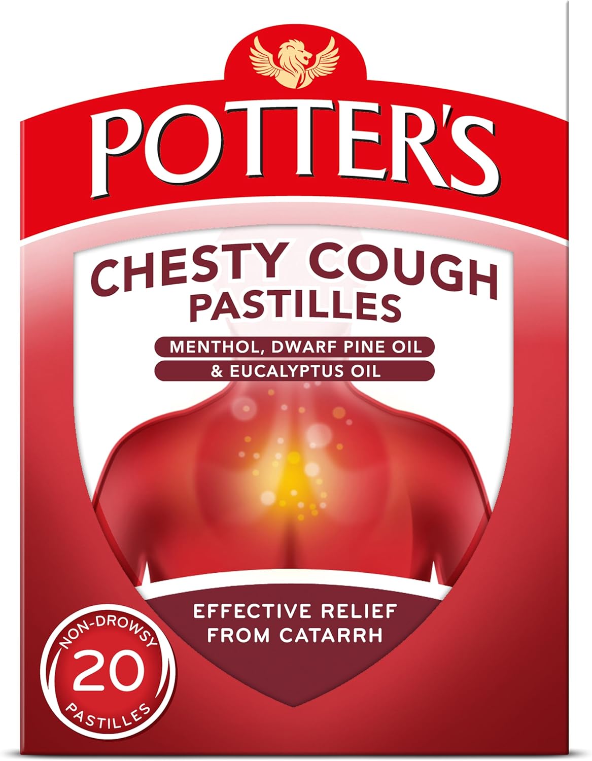Potter's Chesty Cough Pastilles, Non-Drowsy, Pack of 20 (Packaging May Vary) : Amazon.co.uk: Health & Personal Care