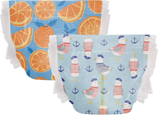 The Honest Company Clean Conscious Diapers | Plant-Based, Sustainable | Space Travel + Orange You Cute | Super Club Box, Size 4 (22-37 Lbs), 120 Count