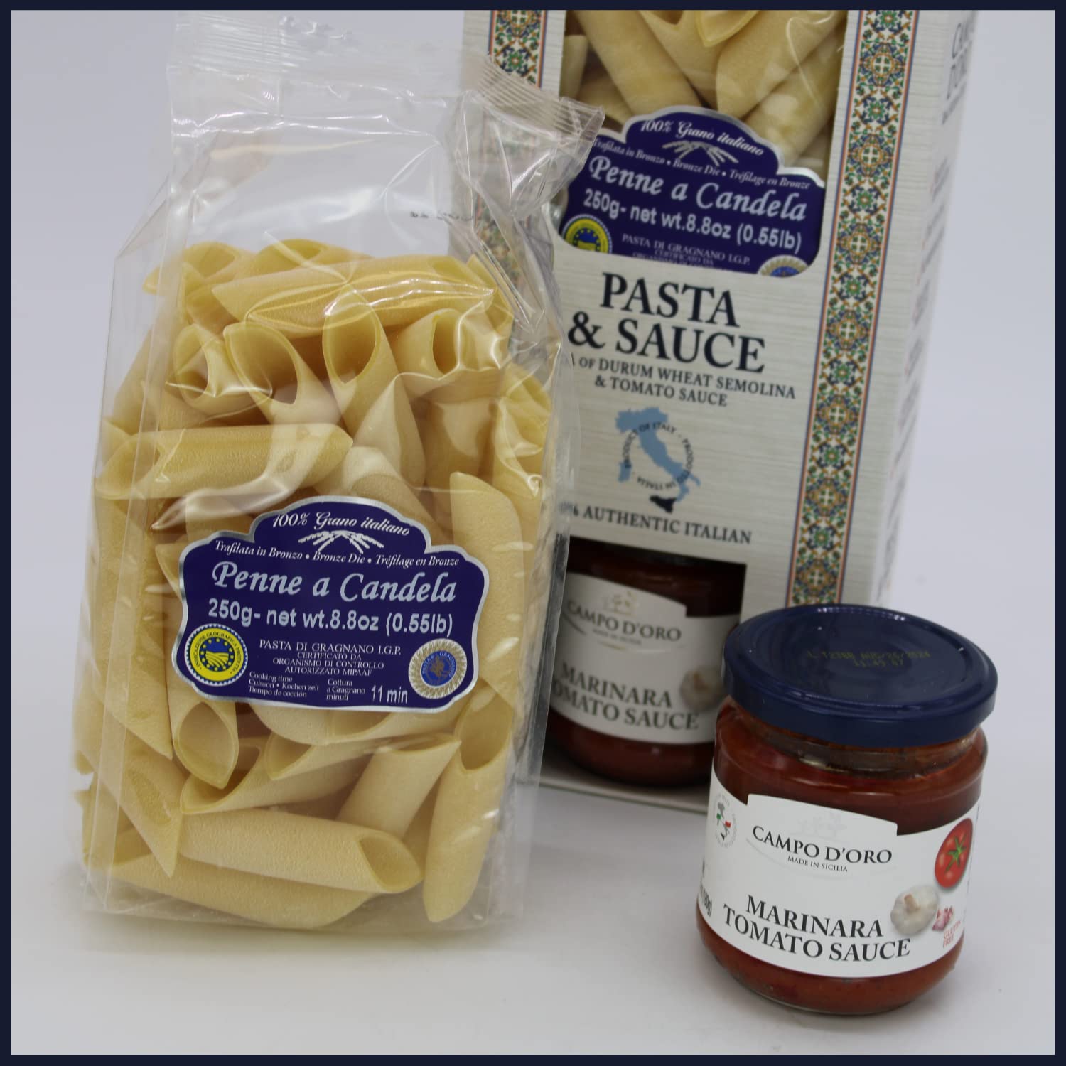 Italian Gourmet Food Gift Basket, 1 Italian Pasta 1 Italian Sauce Made In Italy - Healthy Holiday Basket Gift For Men, Birthdays, Families, Parties, Housewarming, Client Thank You & Sympathy Gift Baskets Food