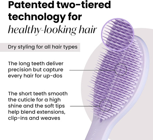 Tangle Teezer | The Ultimate Styler Hairbrush | Maintains & Blends Wigs, Weaves, Extensions & Clip-Ins | Finishing Brush For Adding Volume, Texture, Shine & Brushing Out Curls | Jet Black