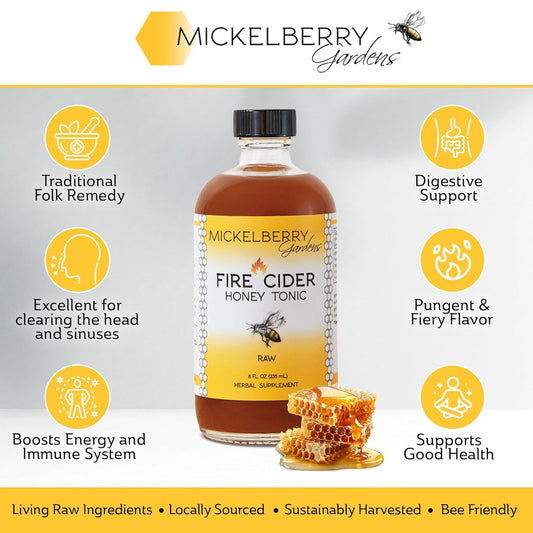 Fire Cider Apple Cider Vinegar Honey Tonic With Organic Turmeric Root, Ginger Root & Dandelion - Natural Digestive & Immune Support (2 Ounces)