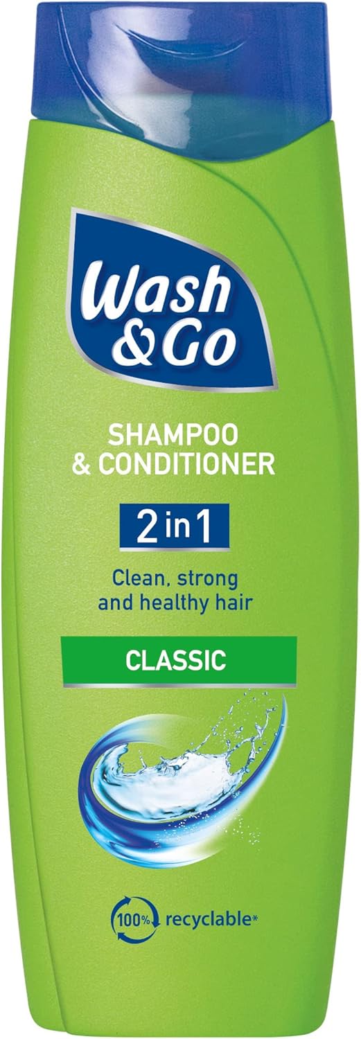 Wash & Go Classic 2 In 1 Shampoo & Conditioner, Men'S Hair Shampoo, For All Hair Types, Bulk Pack X 9 Bottles