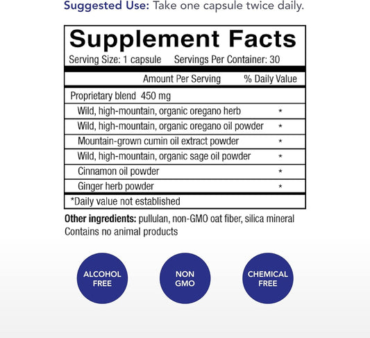 Physician'S Strength Oregacillin - 90 Capsules - Multiple Spice Extract - Respiratory Health Support - 90 Servings