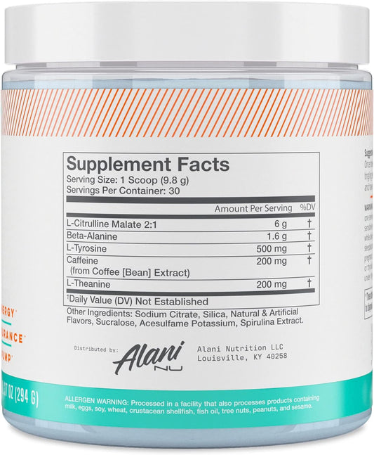 Alani Nu Island Crush Pre Workout and BCAA Hawaiian Shaved Ice Post Workout Powder Bundle | L-Theanine, Beta-Alanine, Citrulline | Branch Chain Essential Amino Acids | 30 Servings per Container