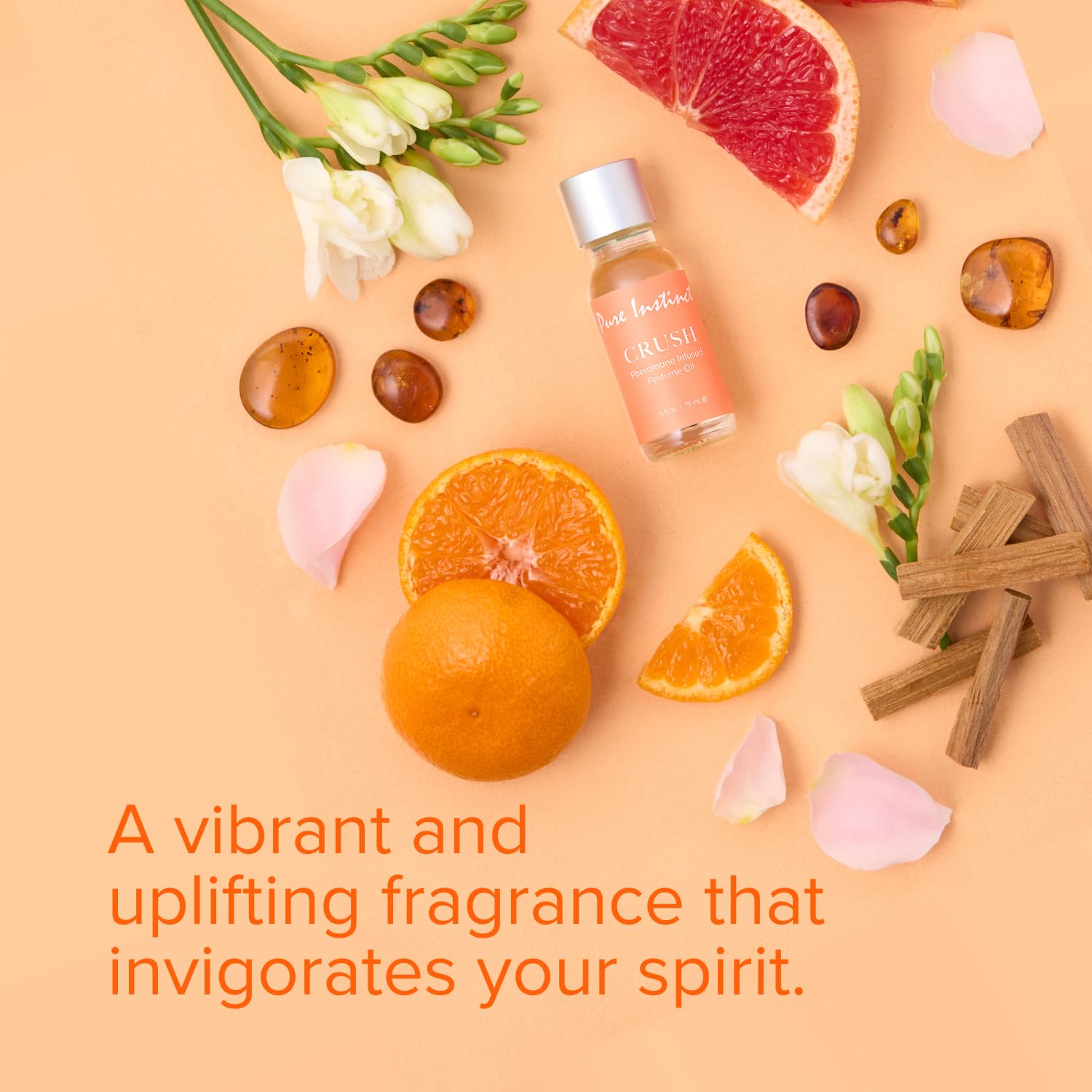 Pure Instinct Crush The Original Pheromone Infused Essential Oil Perfume Cologne - For Her Women - Tsa Ready (Dropper Bottle 0.5 Fl. Oz./15Ml) : Beauty & Personal Care