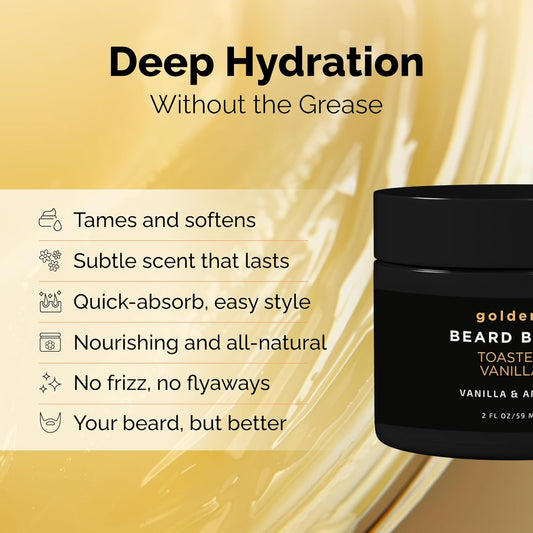 Golden Grooming Beard Cream | Hydrating & Softening Formula For A Healthy, Well-Groomed Beard | Signature Cream, 2Oz
