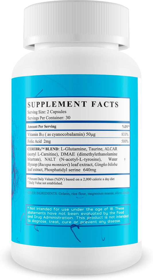 The Genius Wave Pro Capsules - Our Best Brain Supplements For Memory And Focus - Memory Vitamins For Memory And Brain Focus - Memory Focus Supplement For Brain - Memory Vitamins Brain For Women & Men