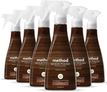 Method Wood Polish, Almond, For Wood Surfaces, Furniture And Cabinets, 14 Ounces (Pack Of 6)